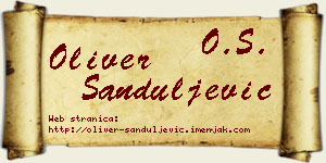Oliver Sanduljević vizit kartica